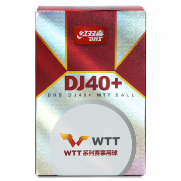Bola de Tênis de Mesa DHS DJ40+ Logo Pro Tour ITTF 03 Estrelas Pack com 06 Unidades Branca