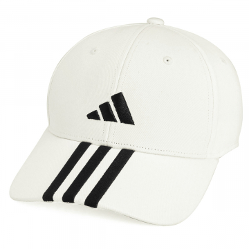Boné Adidas Baseball Três Listras New Logo Branco e Preto