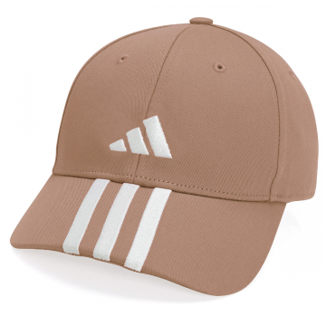 Boné Adidas Baseball Três Listras New Logo Rose e Branco