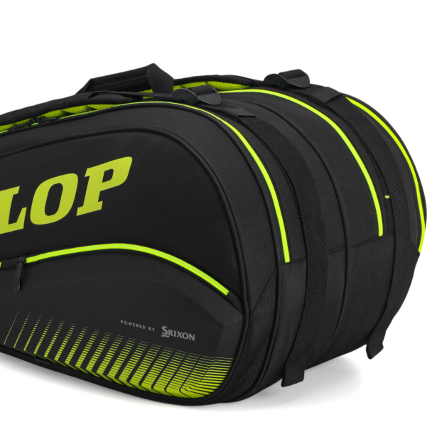 Raqueteira Dunlop SX Performance Thermo X8 Preta e Amarela