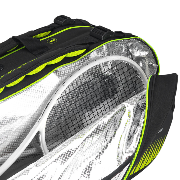 Raqueteira Dunlop SX Performance Thermo X8 Preta e Amarela