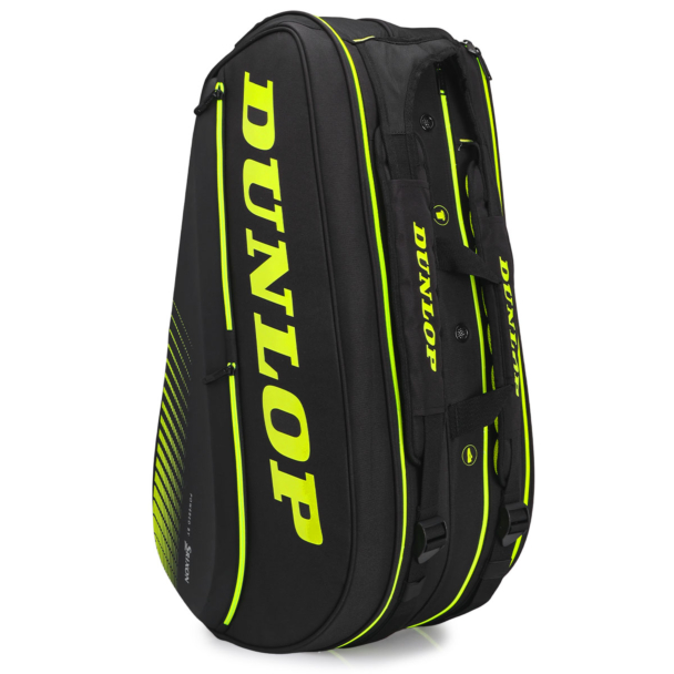 Raqueteira Dunlop SX Performance Thermo X8 Preta e Amarela