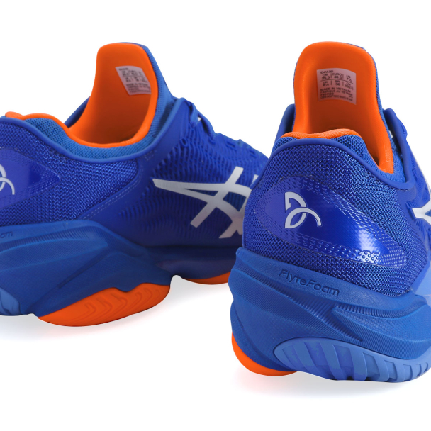 Tênis Asics Court FF 3 Novak All Court - Azul e Laranja - ProSpin