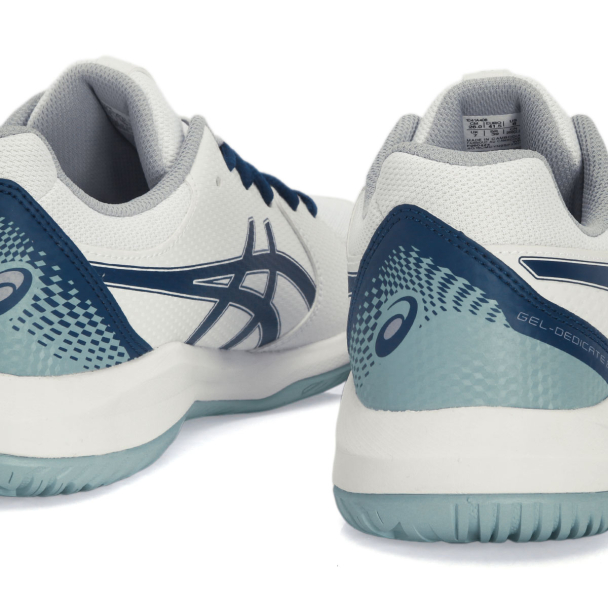 Tênis Asics Gel Dedicate 8 All Court: Branco e Azul - Pró Spin