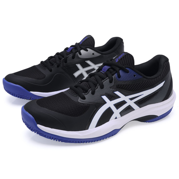 Tênis Asics Game FF - Clay - Saibro - Preto Branco e Azul