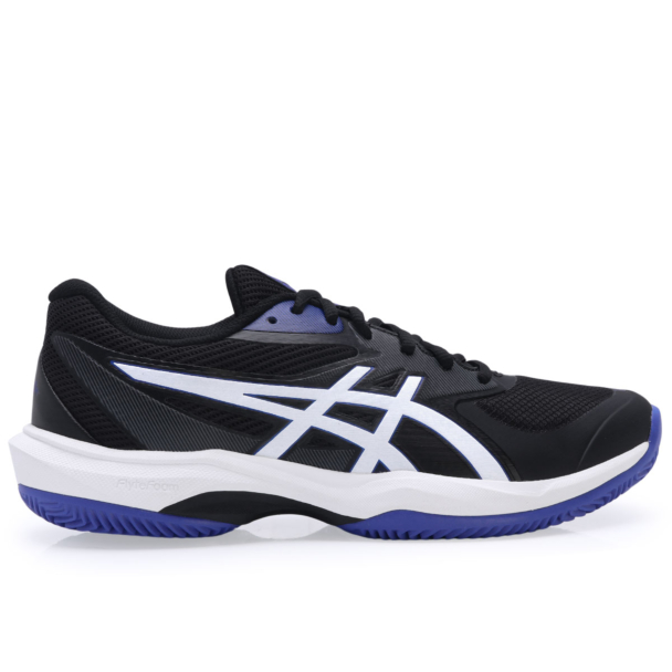 Tênis Asics Game FF - Clay - Saibro - Preto Branco e Azul
