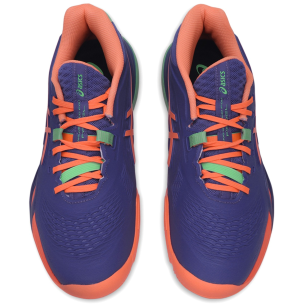 Tênis Asics Gel Resolution X Padel Azul e Laranja - ProSpin.com.br