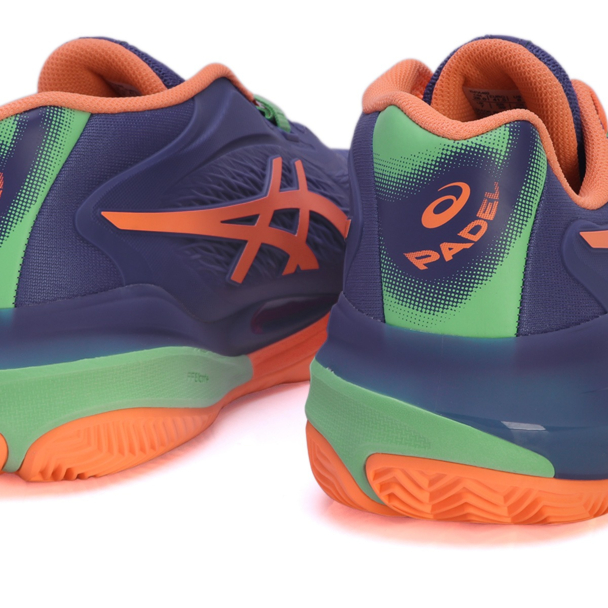 Tênis Asics Gel Resolution X Padel Azul e Laranja - ProSpin.com.br
