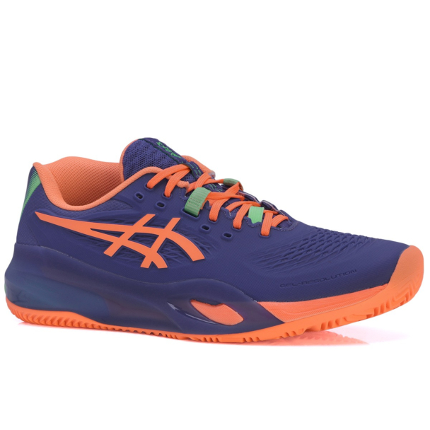 paoL Tênis Asics Gel Resolution X Padel Azul e Laranja - ProSpin.com.br