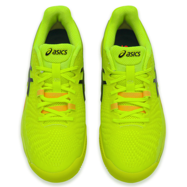 Tênis Asics Gel Resolution 9 Paris - Clay - Saibro - Limão e Coral