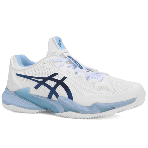 Tênis Asics Court FF 3 Novak - Clay - Saibro - Branco e Azul