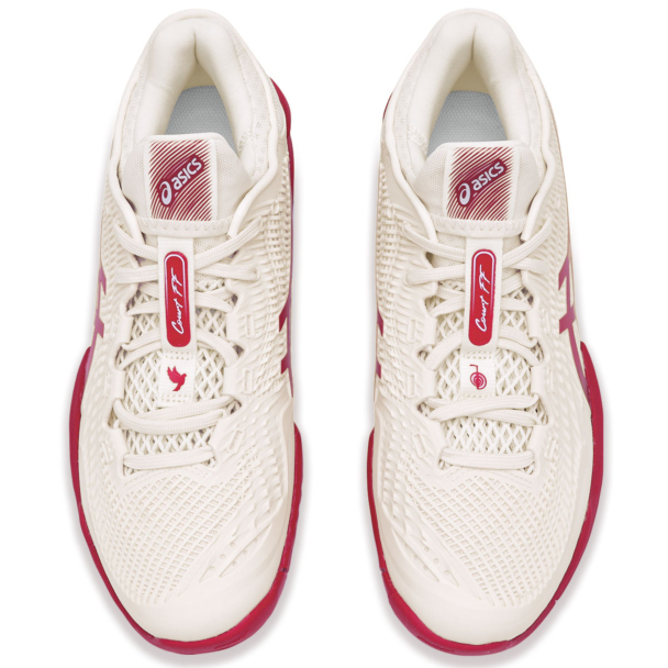Tênis Asics Court FF 3 Novak - Quadra Rápida - Branco Off e
