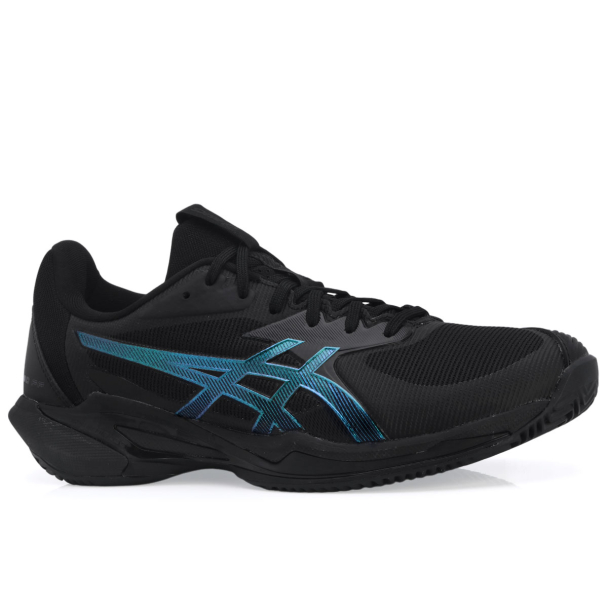 Tênis Asics Solution Speed FF 3 - Clay Saibro - Night Preto e Azul Metal