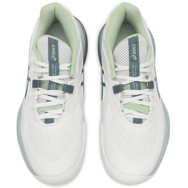 ASICS テニスシューズ ホワイト/グリーン　GEL-RESOLUTION X Tênis Asics Gel Resolution X All Court Branco e Verde