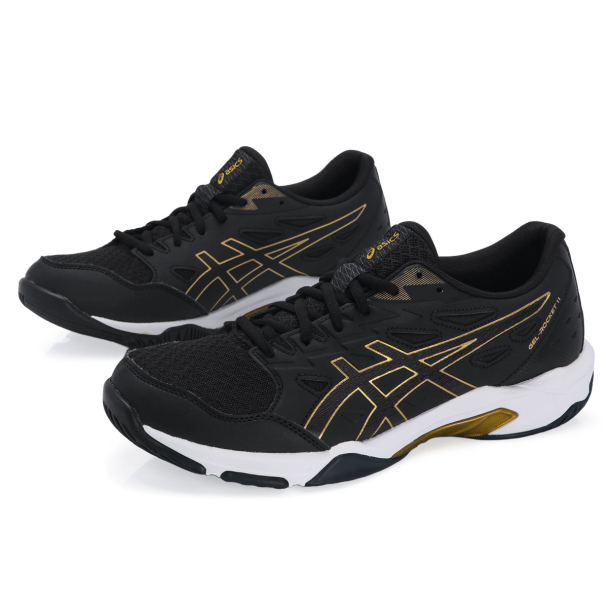 Tênis Asics Gel Rocket 11 Preto e Dourado