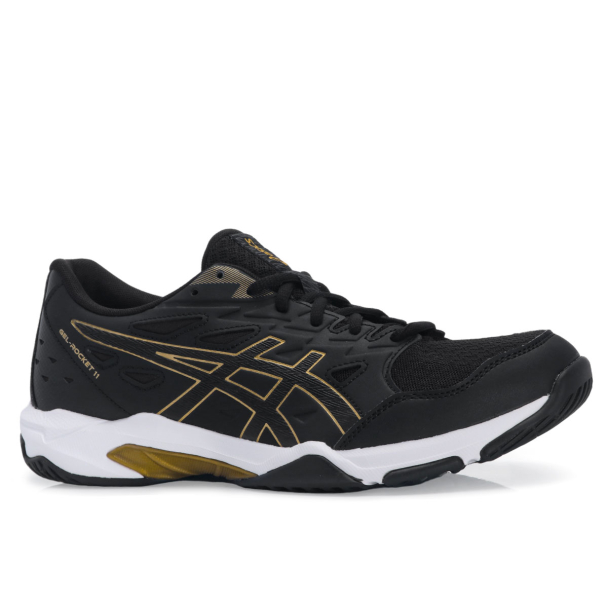 Tênis Asics Gel Rocket 11 Preto e Dourado