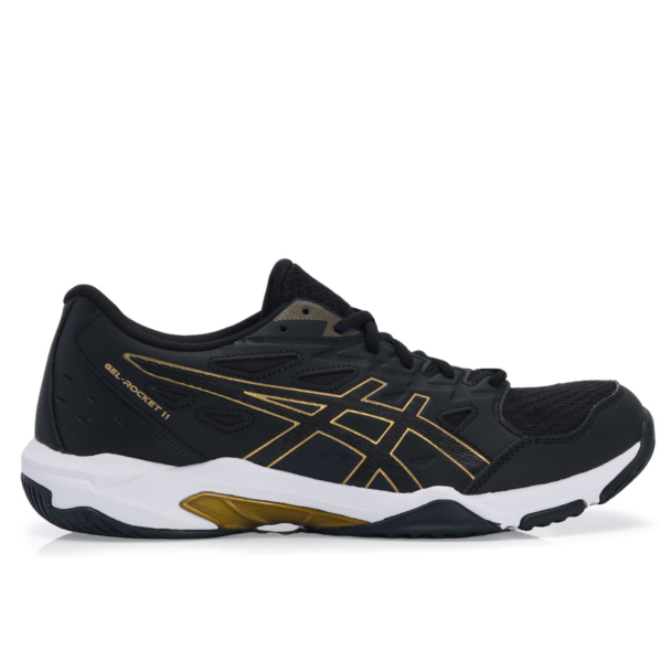 Tênis Asics Gel Rocket 11 Preto e Dourado