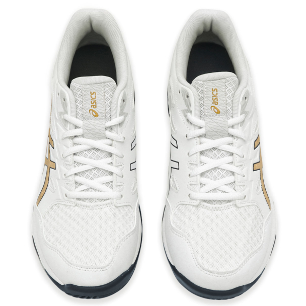 Tênis Asics Gel Rocket 11 Branco Marinho e Dourado