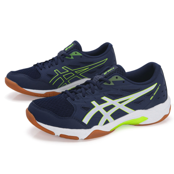 Tênis Asics Gel Rocket 11 Marinho e Limão