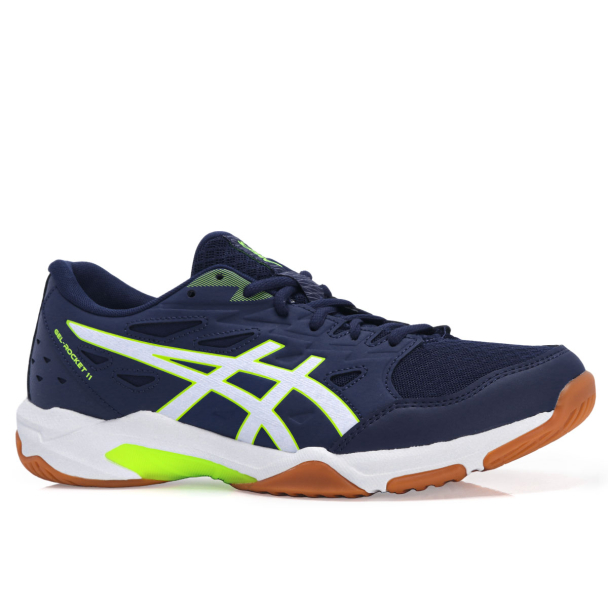 Tênis Asics Gel Rocket 11 Marinho e Limão