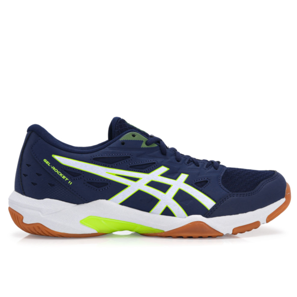 Tênis Asics Gel Rocket 11 Marinho e Limão