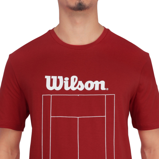 Camiseta Wilson Tennis Court Vermelha