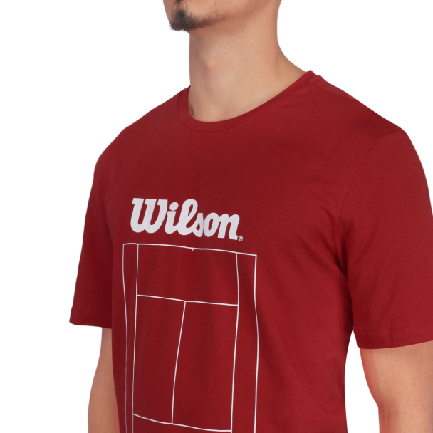 Camiseta Wilson Tennis Court Vermelha
