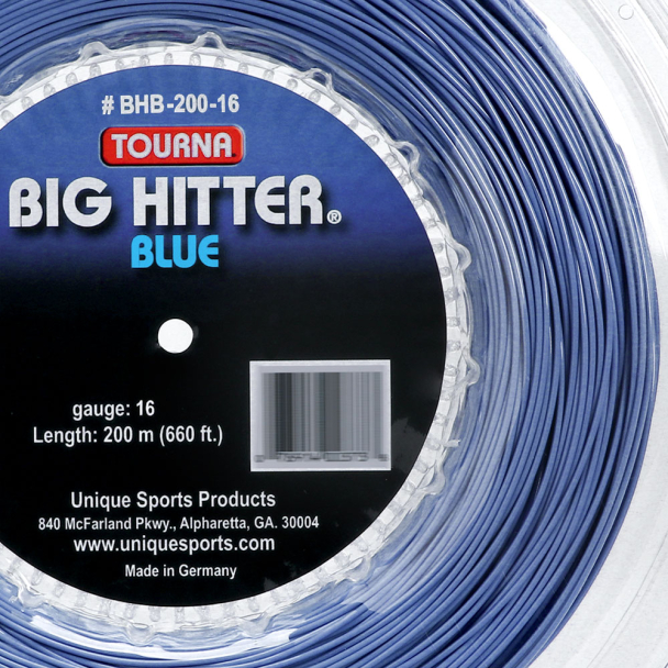 Corda Tourna Big Hitter Blue 16L 1.30mm Azul Rolo com 200 Metros