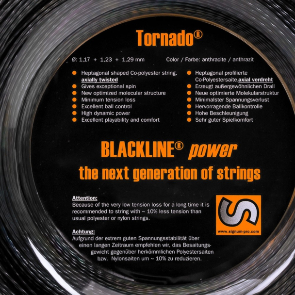 Corda Signum Pro Tornado 1.23mm Preta - Rolo com 200 metros
