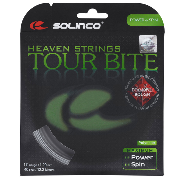 Corda Solinco Tour Bite Diamond Rough 17L 1.20MM Prata - Set Individual