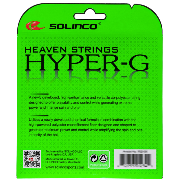 Corda Solinco Hyper G 18 1.15mm Verde - Set Individual