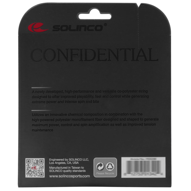 Corda Solinco Confidential 16L 1.30mm Chumbo - Set Individual