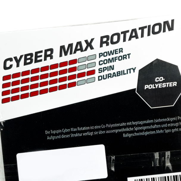 Corda Topspin Cyber Max Rotation 17L 1.27mm Preta - Set Individual