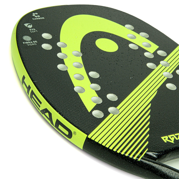 Raquete de Beach Tennis Head Razor Preta e Limão