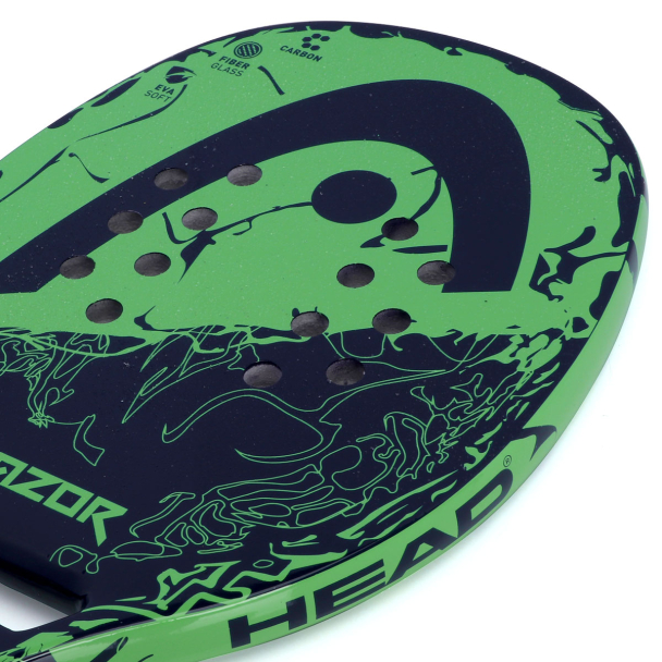 Raquete de Beach Tennis Head Razor Menta e Marinho