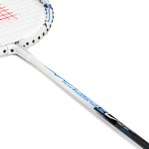 Raquete de Badminton Yonex Muscle Power 2 Branca Preta e Azul Raquete de Badminton Yonex Muscle Power 2 Branca Preta e Azul