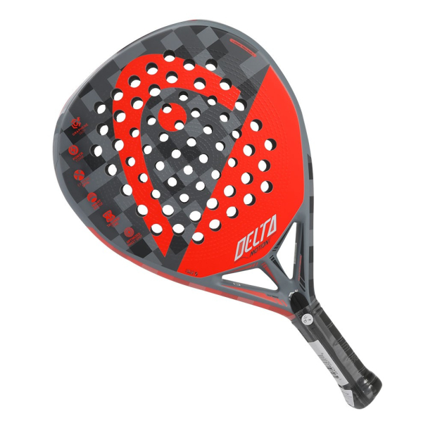 Raquete de Padel Head 360+ Delta Motion Cinza e Coral