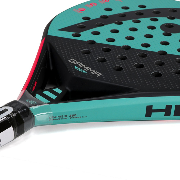 Raquete de Padel Head 360 Gamma Pro Verde Vermelha e Preta