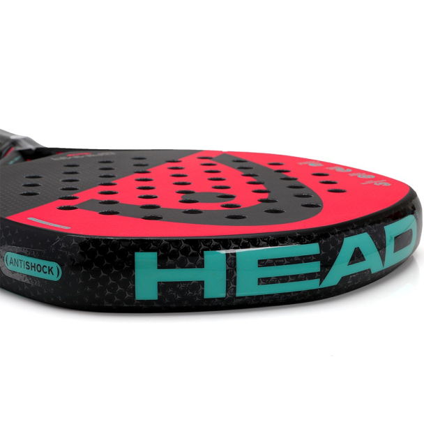 Raquete de Padel Head 360 Gamma Pro Verde Vermelha e Preta