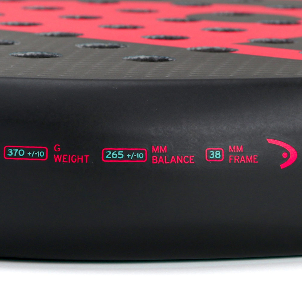 Raquete de Padel Head 360 Gamma Pro Verde Vermelha e Preta