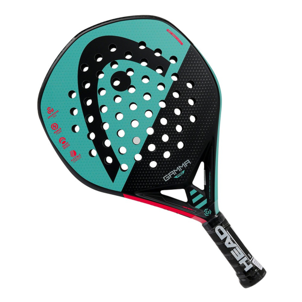Raquete de Padel Head 360 Gamma Pro Verde Vermelha e Preta