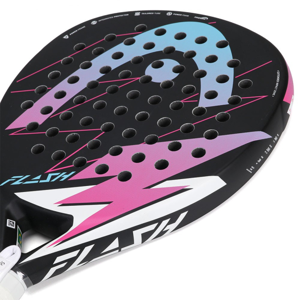 Raquete de Padel Head Flash Preta Roxa e Azul