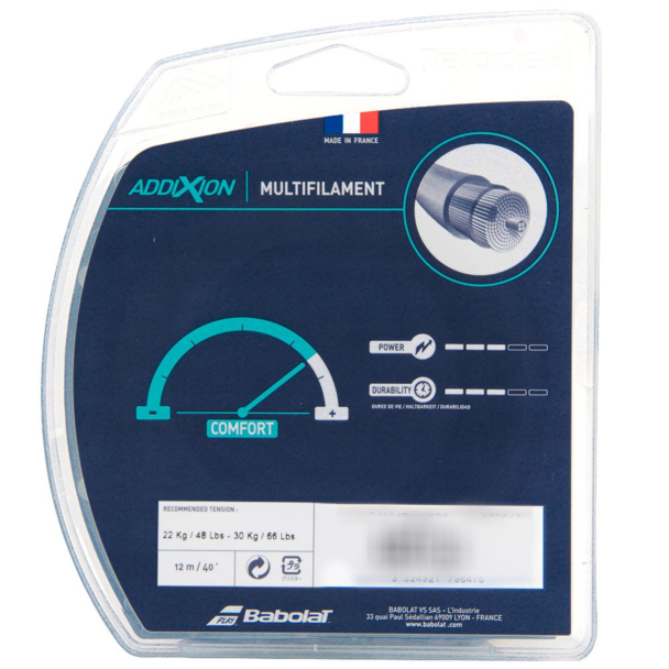 Corda Babolat Addixion 16L 1.30mm Champanhe - Set Individual