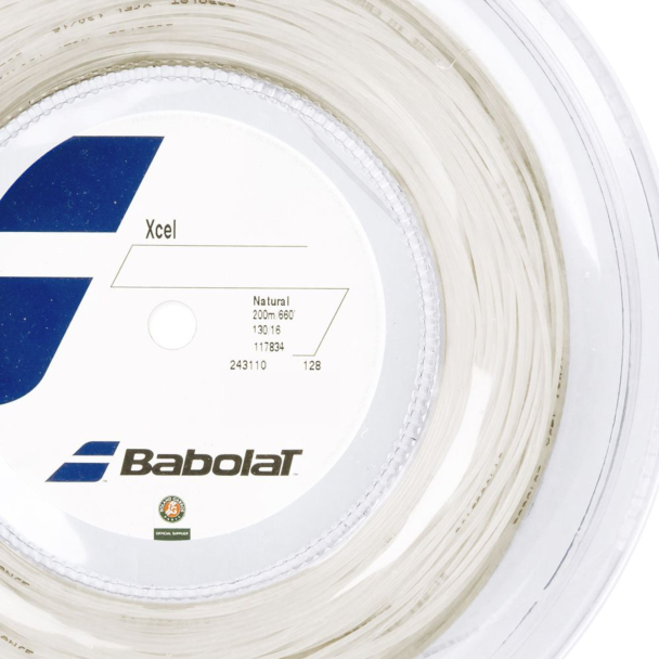 Corda Babolat Xcel 16L 1.30mm Natural Rolo com 200 metros