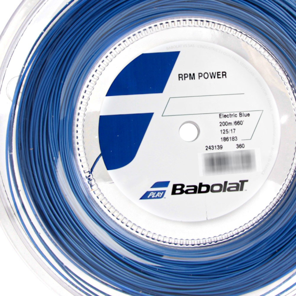 Corda Babolat RPM Power 17L 1.25mm Azul - Rolo com 200 Metros