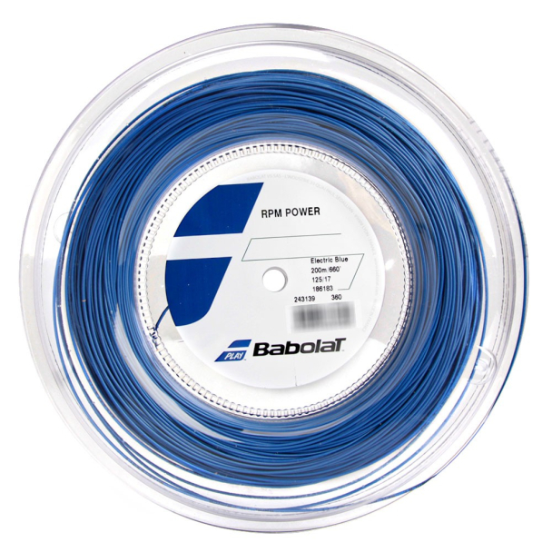 Corda Babolat RPM Power 17L 1.25mm Azul - Rolo com 200 Metros