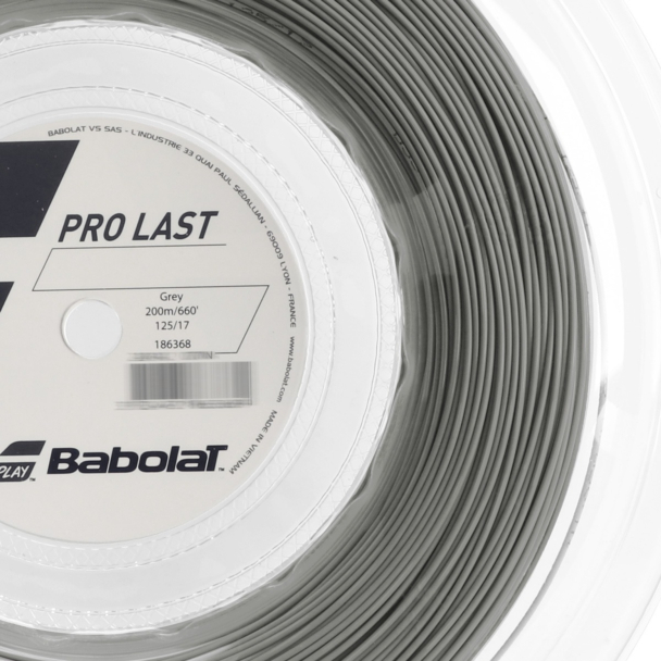 Corda Babolat Pro Last 17l 1.25mm Cinza - Rolo com 200 Metros