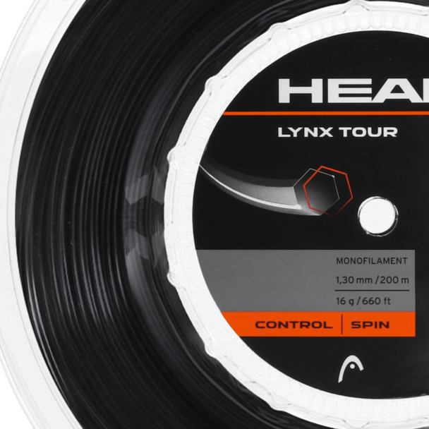 Corda Head Lynx Tour 16L 1.30mm Preta - Rolo com 200 metros
