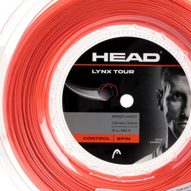 Corda Head Lynx Tour 16 1.30mm Laranja - Rolo com 200 metros