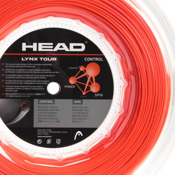 Corda Head Lynx Tour 16 1.30mm Laranja - Rolo com 200 metros